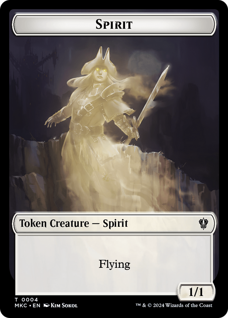 Spirit // Phyrexian Germ Double-Sided Token [Murders at Karlov Manor Commander Tokens] | Boutique FDB TCG