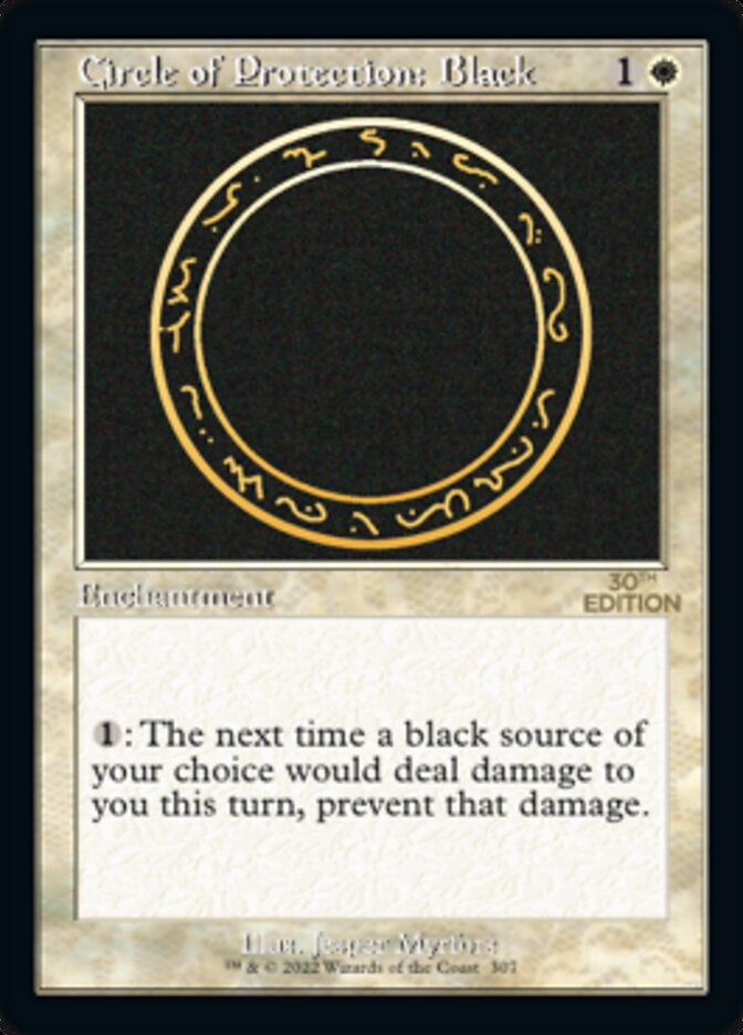 Circle of Protection: Black (Retro) [30th Anniversary Edition] | Boutique FDB TCG