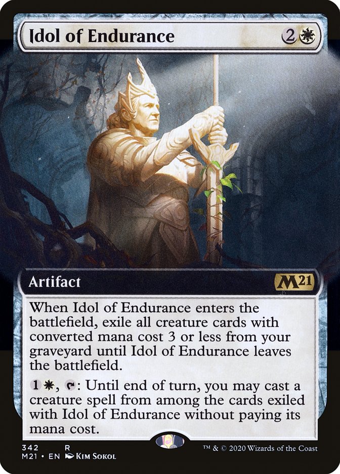 Idol of Endurance (Extended Art) [Core Set 2021] | Boutique FDB TCG