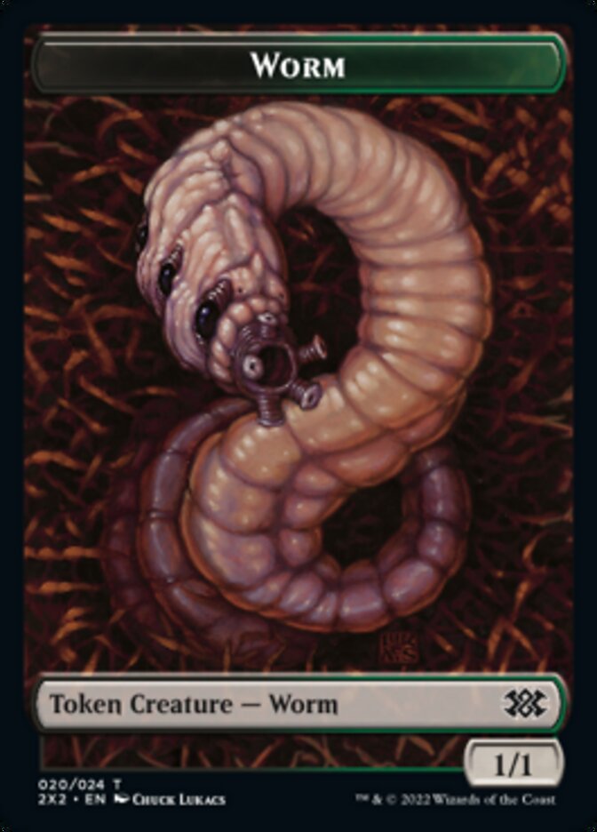 Worm // Vampire Double-Sided Token [Double Masters 2022 Tokens] | Boutique FDB TCG