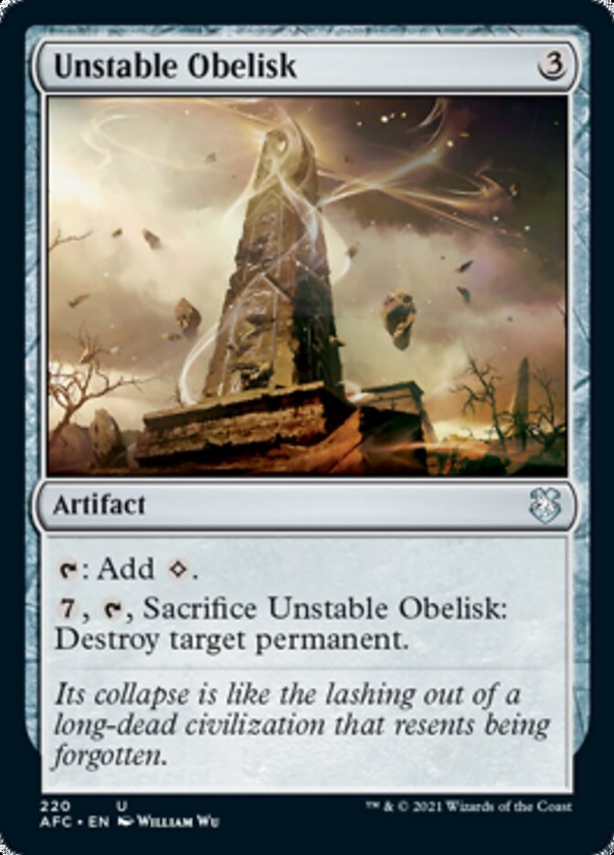 Unstable Obelisk [Dungeons & Dragons: Adventures in the Forgotten Realms Commander] | Boutique FDB TCG