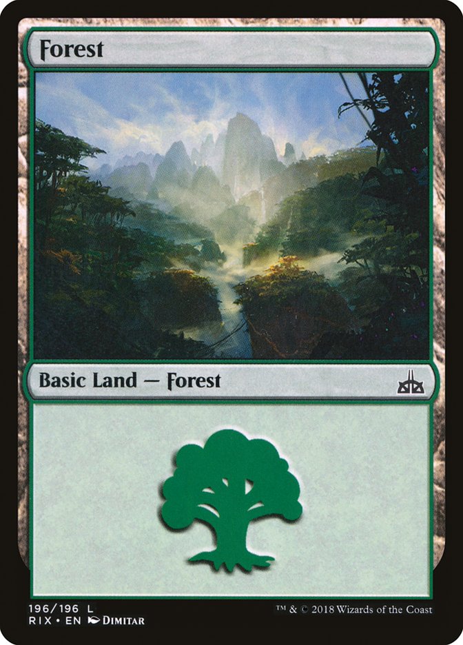 Forest (196) [Rivals of Ixalan] | Boutique FDB TCG