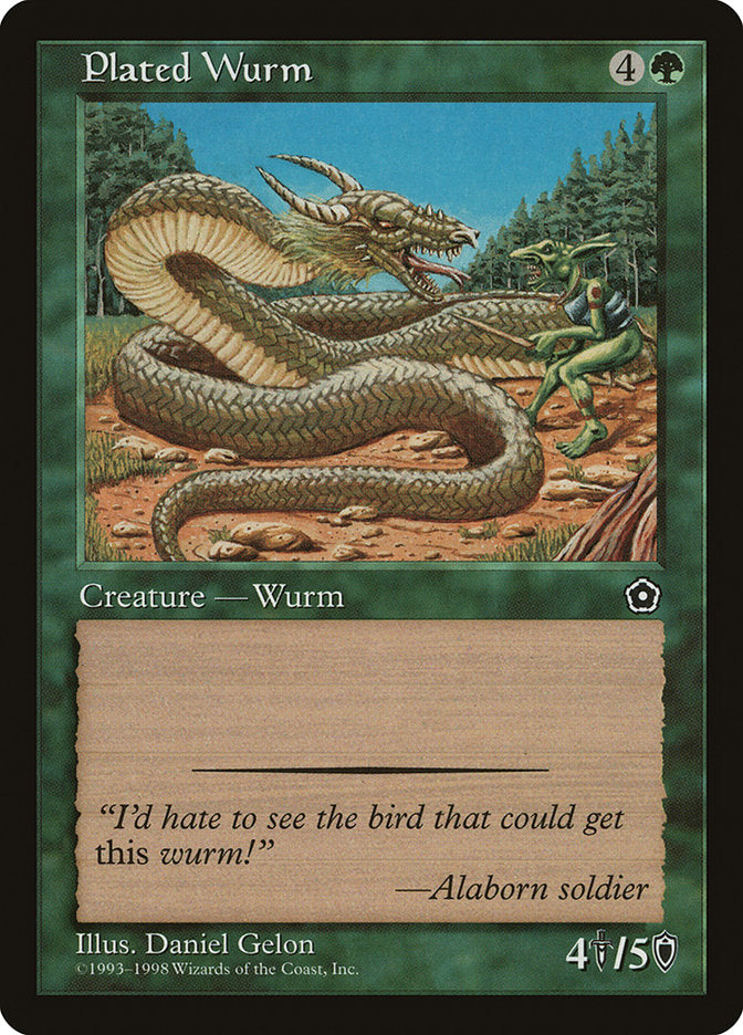 Plated Wurm [Portal Second Age] | Boutique FDB TCG