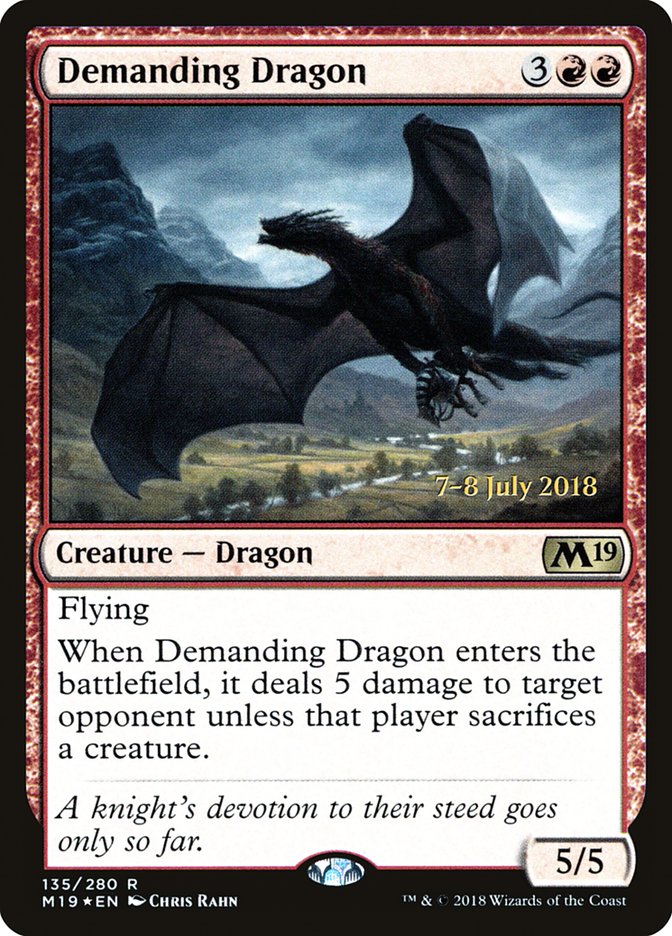 Demanding Dragon [Core Set 2019 Prerelease Promos] | Boutique FDB TCG