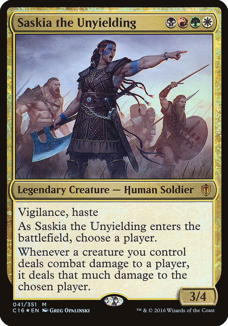 Saskia the Unyielding (Oversized) [Commander 2016 Oversized] | Boutique FDB TCG