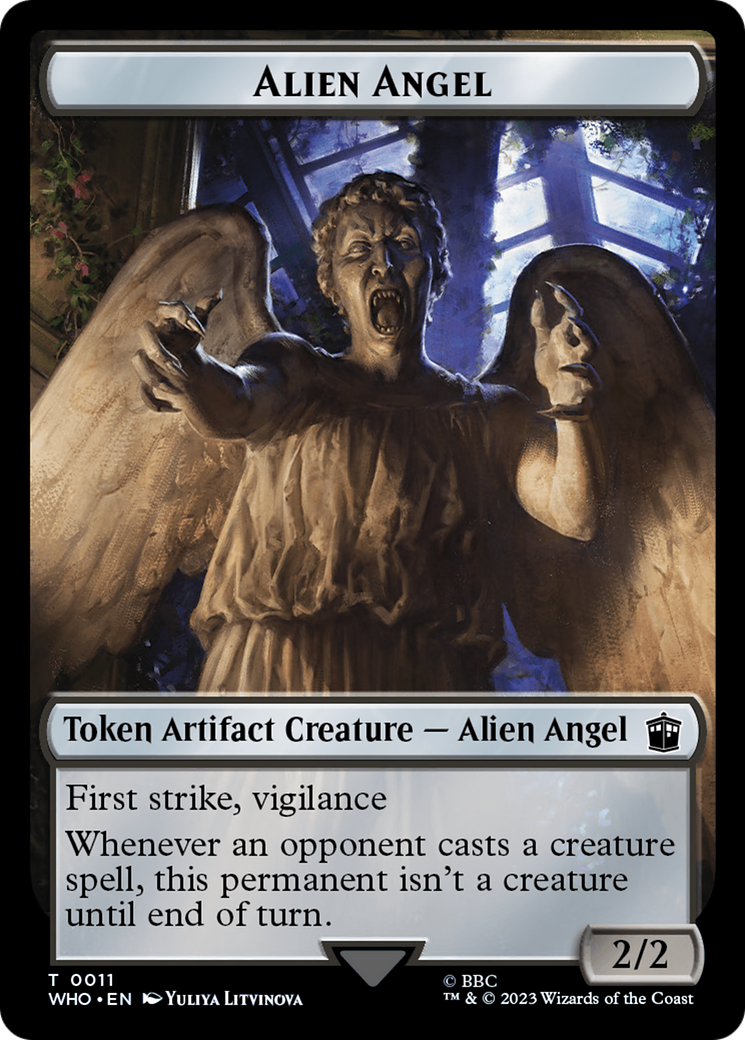 Alien Angel // Clue (0023) Double-Sided Token [Doctor Who Tokens] | Boutique FDB TCG
