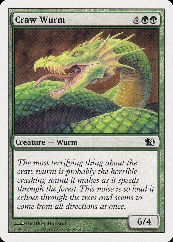 Craw Wurm [Eighth Edition] | Boutique FDB TCG