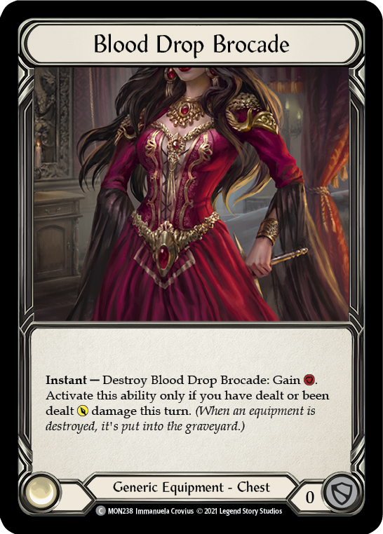 Blood Drop Brocade [MON238-CF] (Monarch)  1st Edition Cold Foil | Boutique FDB TCG