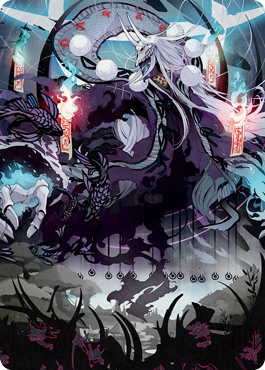Echo of Death's Wail Art Card [Kamigawa: Neon Dynasty Art Series] | Boutique FDB TCG