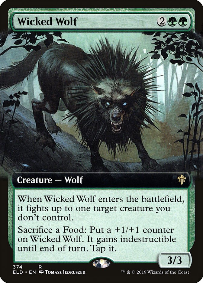 Wicked Wolf (Extended Art) [Throne of Eldraine] | Boutique FDB TCG