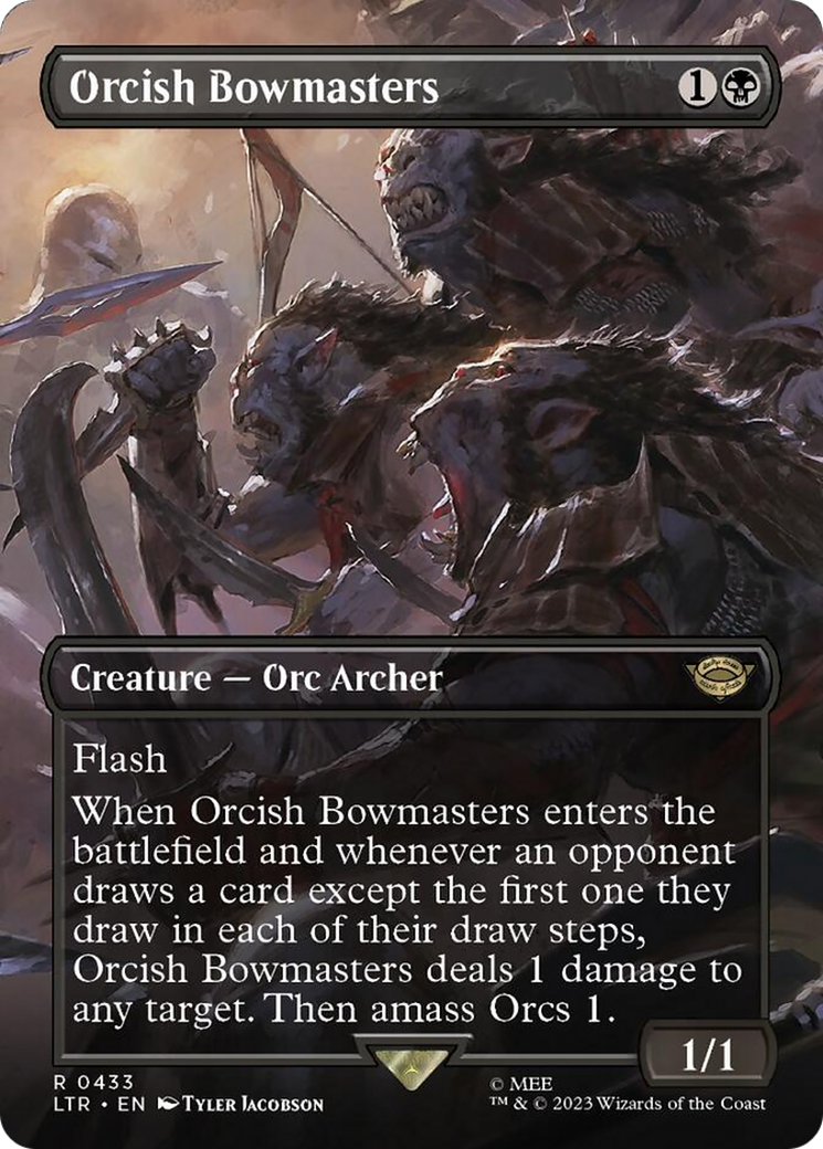 Orcish Bowmasters (Borderless Alternate Art) [The Lord of the Rings: Tales of Middle-Earth] | Boutique FDB TCG