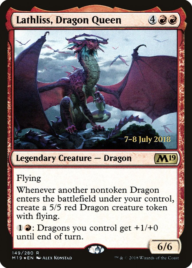 Lathliss, Dragon Queen [Core Set 2019 Prerelease Promos] | Boutique FDB TCG