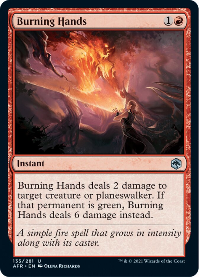 Burning Hands [Dungeons & Dragons: Adventures in the Forgotten Realms] | Boutique FDB TCG