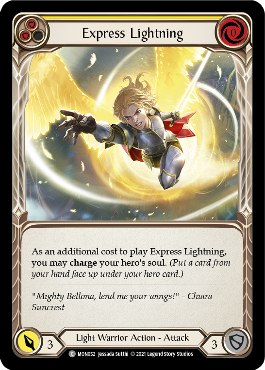 Express Lightning (Yellow) [MON052] (Monarch)  1st Edition Normal | Boutique FDB TCG