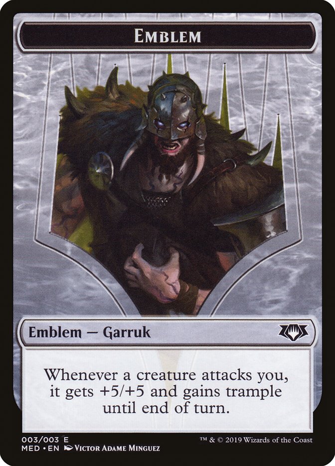 Garruk, Apex Predator Emblem [Mythic Edition Tokens] | Boutique FDB TCG