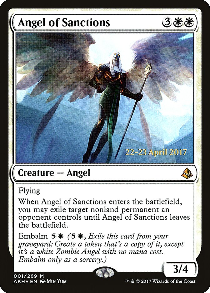 Angel of Sanctions [Amonkhet Prerelease Promos] | Boutique FDB TCG