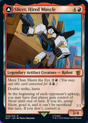 Slicer, Hired Muscle // Slicer, High-Speed Antagonist [Transformers] | Boutique FDB TCG