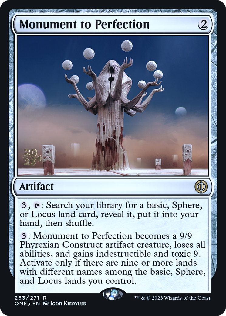 Monument to Perfection [Phyrexia: All Will Be One Prerelease Promos] | Boutique FDB TCG