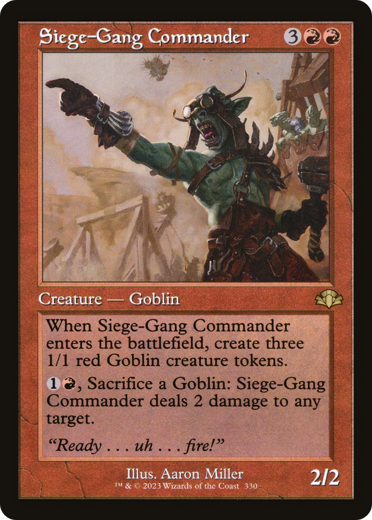 Siege-Gang Commander (Retro) [Dominaria Remastered] | Boutique FDB TCG