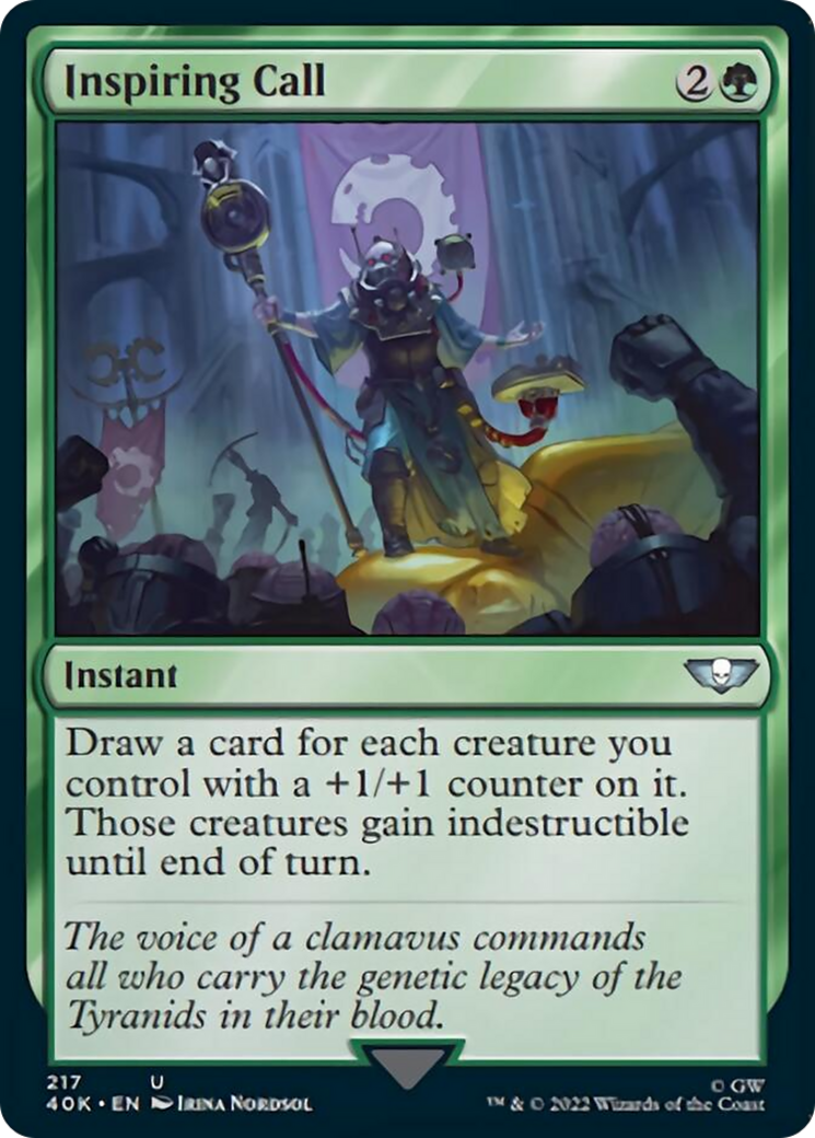 Inspiring Call (Surge Foil) [Warhammer 40,000] | Boutique FDB TCG