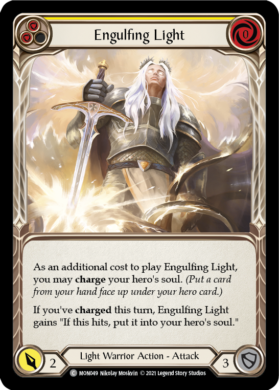 Engulfing Light (Yellow) [MON049-RF] (Monarch)  1st Edition Rainbow Foil | Boutique FDB TCG