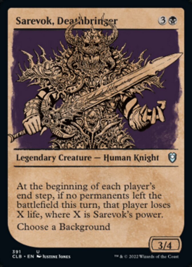 Sarevok, Deathbringer (Showcase) [Commander Legends: Battle for Baldur's Gate] | Boutique FDB TCG