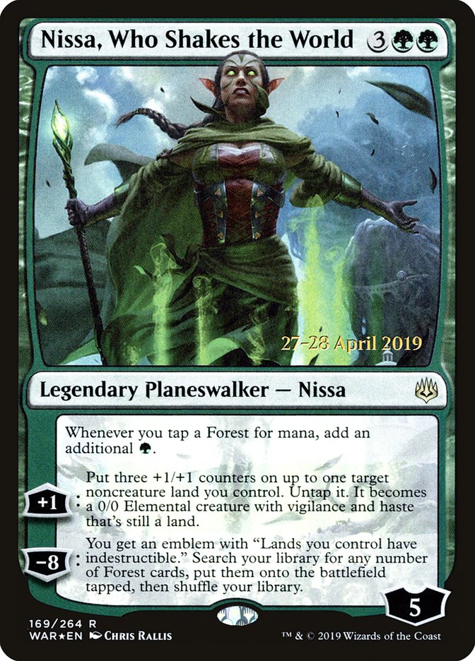 Nissa, Who Shakes the World [War of the Spark Prerelease Promos] | Boutique FDB TCG
