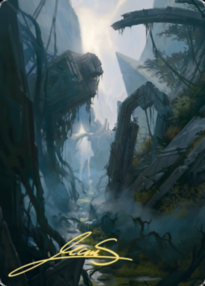 Swamp 2 Art Card (Gold-Stamped Signature) [Zendikar Rising Art Series] | Boutique FDB TCG