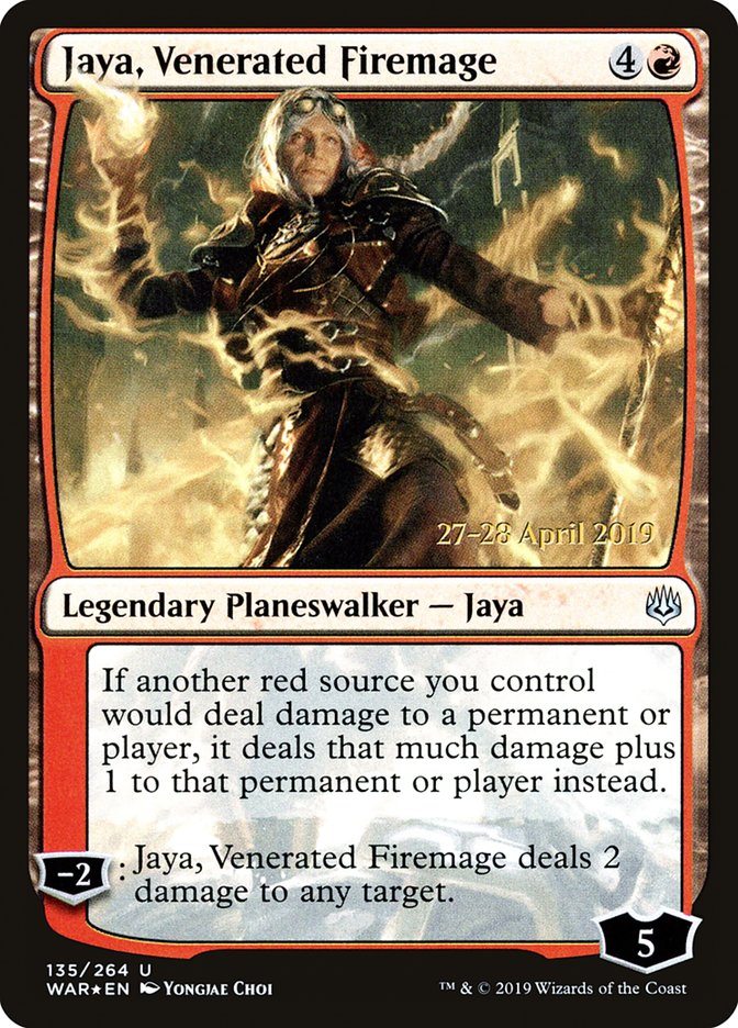 Jaya, Venerated Firemage [War of the Spark Prerelease Promos] | Boutique FDB TCG