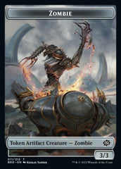 Powerstone // Zombie Double-Sided Token [The Brothers' War Tokens] | Boutique FDB TCG