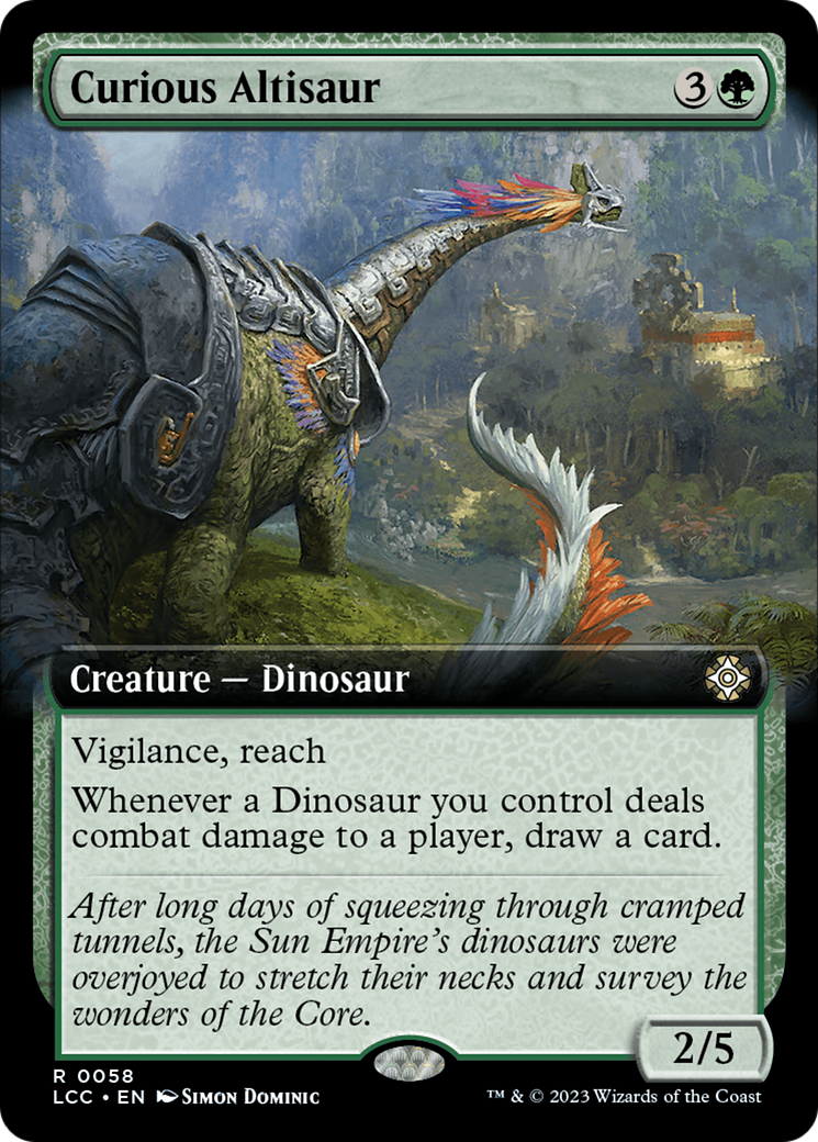 Curious Altisaur (Extended Art) [The Lost Caverns of Ixalan Commander] | Boutique FDB TCG