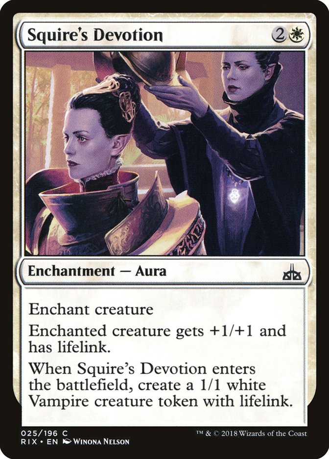 Squire's Devotion [Rivals of Ixalan] | Boutique FDB TCG
