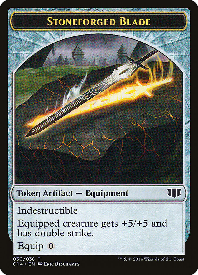 Stoneforged Blade // Germ Double-Sided Token [Commander 2014 Tokens] | Boutique FDB TCG