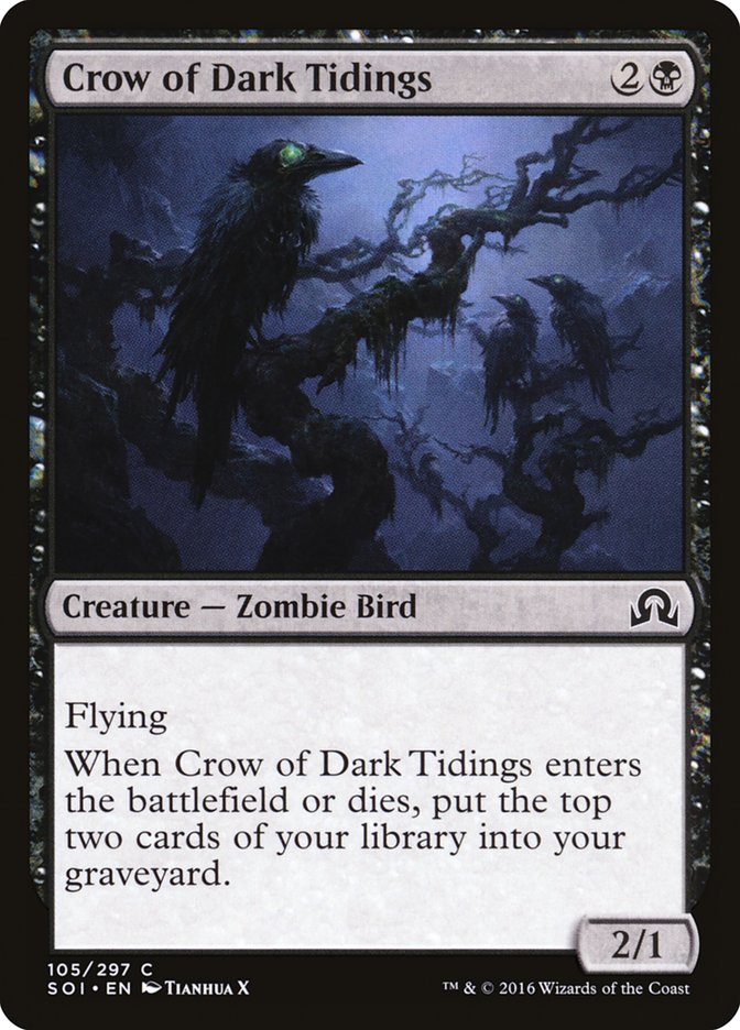 Crow of Dark Tidings [Shadows over Innistrad] | Boutique FDB TCG