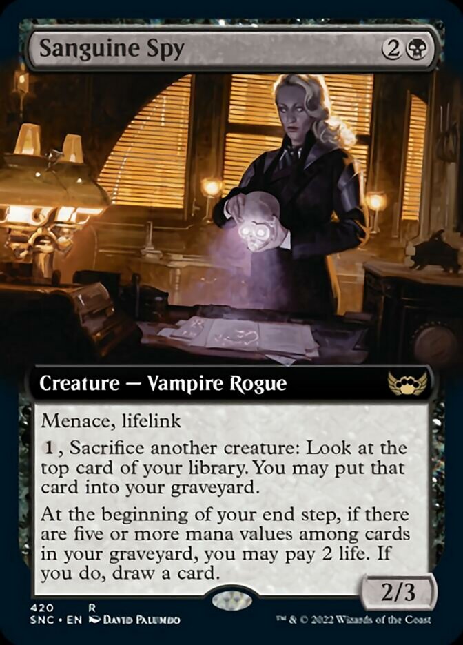 Sanguine Spy (Extended Art) [Streets of New Capenna] | Boutique FDB TCG
