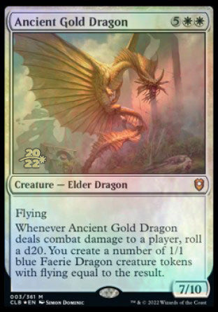 Ancient Gold Dragon [Commander Legends: Battle for Baldur's Gate Prerelease Promos] | Boutique FDB TCG