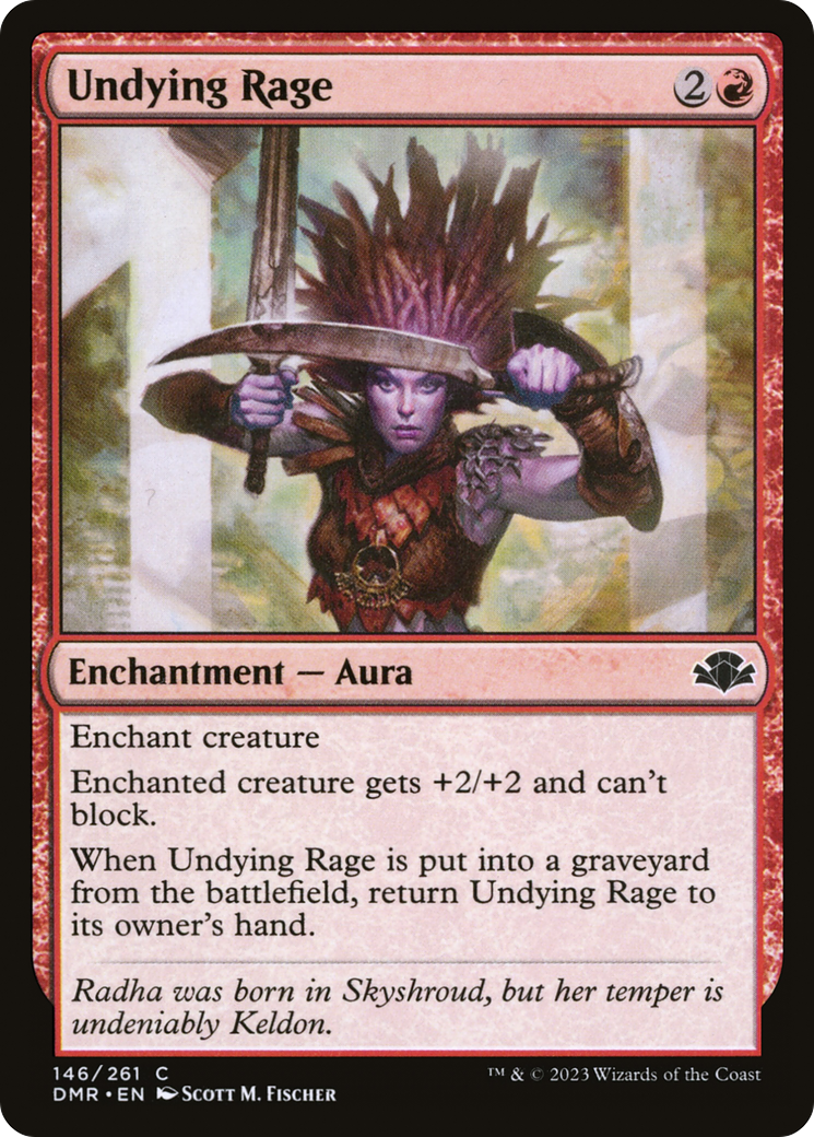 Undying Rage [Dominaria Remastered] | Boutique FDB TCG