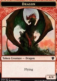 Dragon (006) // Gold Double-Sided Token [Commander 2017 Tokens] | Boutique FDB TCG