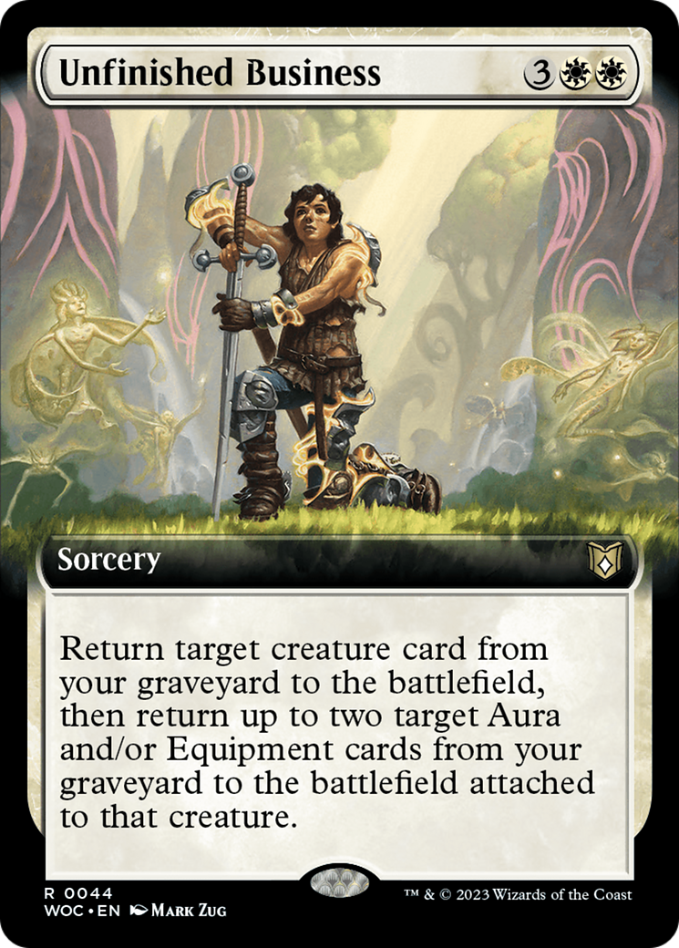 Unfinished Business (Extended Art) [Wilds of Eldraine Commander] | Boutique FDB TCG