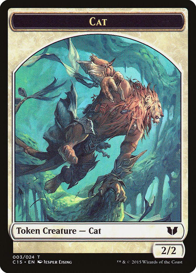 Cat // Zombie Double-Sided Token [Commander 2015 Tokens] | Boutique FDB TCG