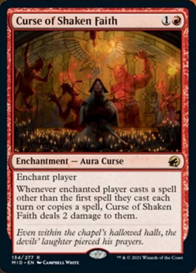 Curse of Shaken Faith [Innistrad: Midnight Hunt] | Boutique FDB TCG