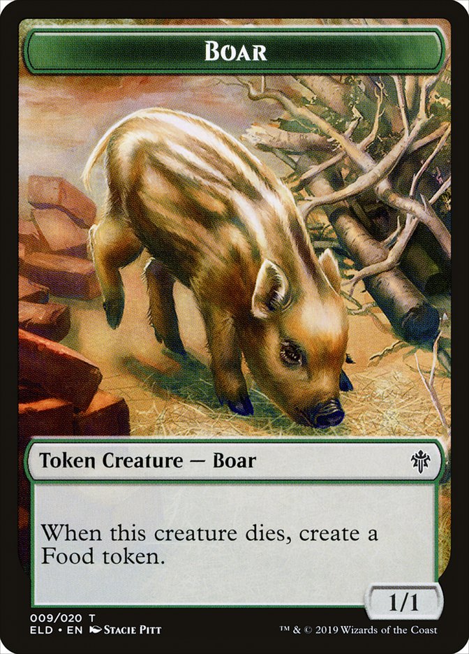 Boar Token [Throne of Eldraine Tokens] | Boutique FDB TCG