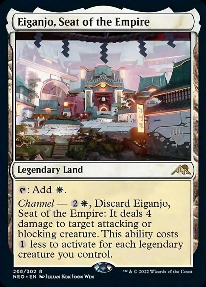 Eiganjo, Seat of the Empire (Promo Pack) [Kamigawa: Neon Dynasty Promos] | Boutique FDB TCG