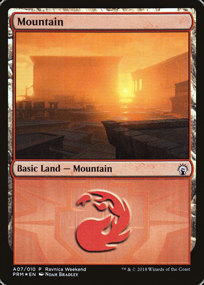 Mountain (A07) [Ravnica Allegiance Ravnica Weekend] | Boutique FDB TCG