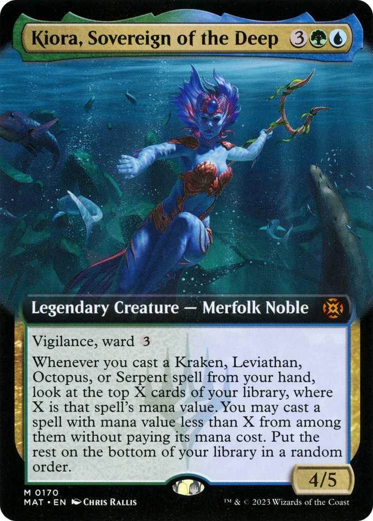 Kiora, Sovereign of the Deep (Extended Art) [March of the Machine: The Aftermath] | Boutique FDB TCG