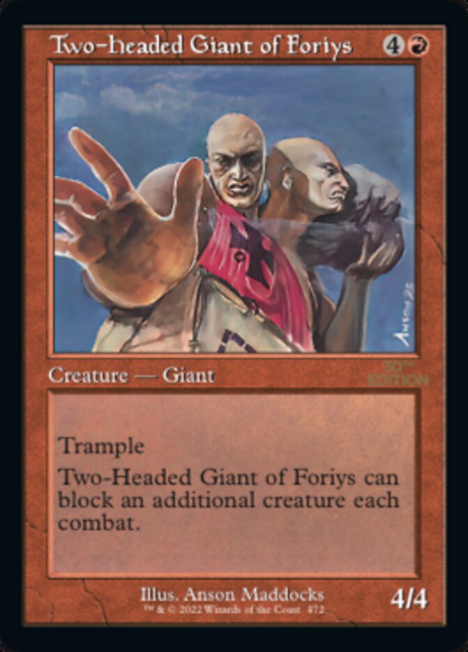 Two-Headed Giant of Foriys (Retro) [30th Anniversary Edition] | Boutique FDB TCG