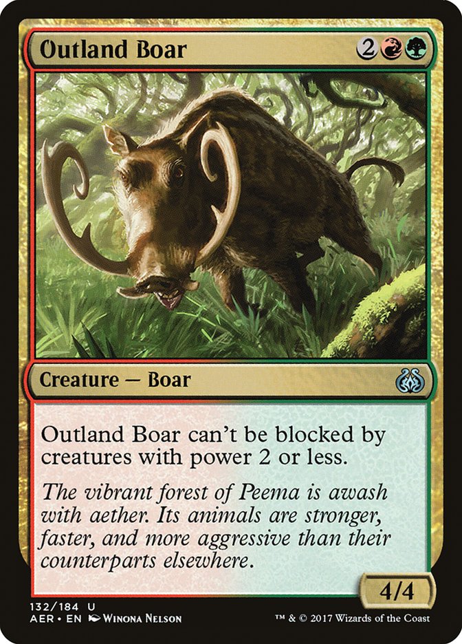 Outland Boar [Aether Revolt] | Boutique FDB TCG