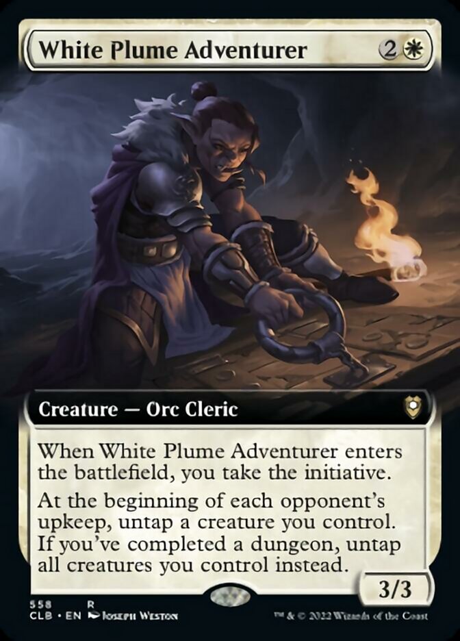 White Plume Adventurer (Extended Art) [Commander Legends: Battle for Baldur's Gate] | Boutique FDB TCG