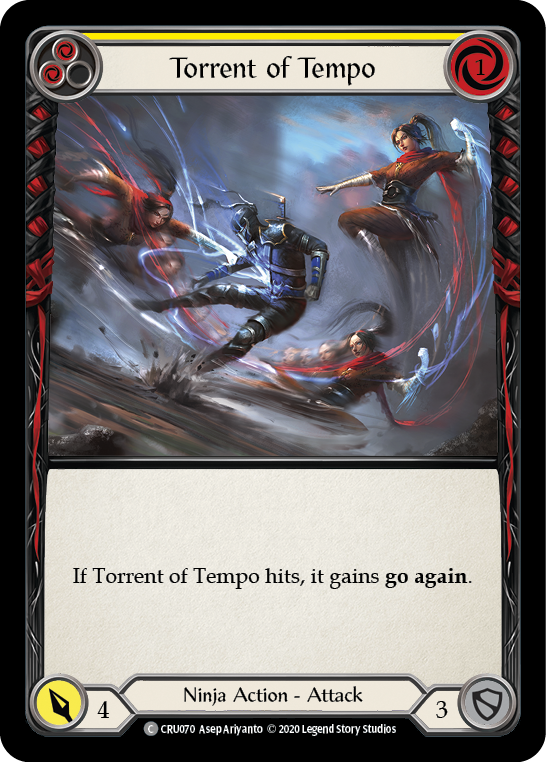 Torrent of Tempo (Yellow) [CRU070] (Crucible of War)  1st Edition Normal | Boutique FDB TCG