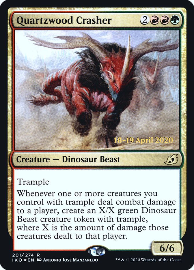 Quartzwood Crasher [Ikoria: Lair of Behemoths Prerelease Promos] | Boutique FDB TCG